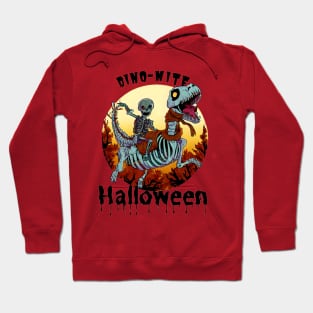 Skeleton riding dinosaur Hoodie